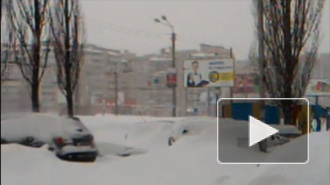 Киев засыпало снегом