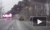 ДТП с маршруткой, в которой сгорели пассажиры, попало на видео