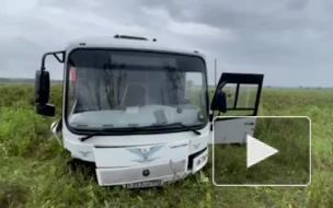 В Красноярском крае иномарка столкнулась с рейсовым автобусом