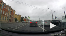 Автомобилисты спасли котенка на Октябрьской набережной