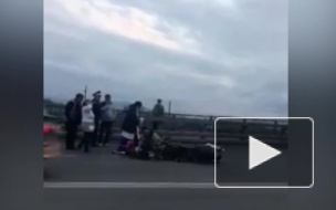 Жесткое видео из Бурятии: мотоцикл протаранил легковушку