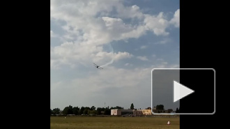 Очевидец снял падение самолета под Москвой