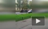 На Васильевском острове перевернулся автомобиль такси "Ситимобил"