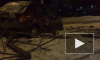 Видео: на Выборгском шоссе иномарка на скорости влетела в разделитель