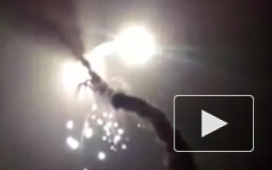 Опубликовано видео падения ракеты С-300 в Астраханской области