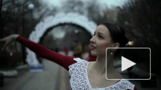Ради эффектного видео балерина танцевала на улице в морозный день