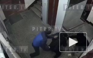 Появилось видео избиения мужчины битой в парадной на Московском проспекте