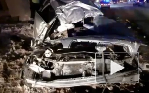 В Новосибирске автомобиль врезался в опору моста, погибли двое