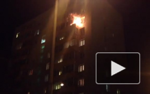 Появилось видео взрыва и пожара в московской квартире