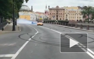 Дрифтеры испортили велодорожку в центре Петербурга 