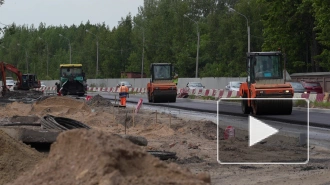 На острове Котлин продолжается реконструкция Кронштадтского шоссе