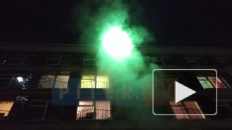ВИДЕО: Пожар в общежитии СПБГУКИ на Ланском шоссе