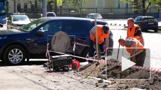 Видео: в центре Выборга меняют систему освещения