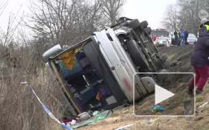 Опубликовано видео из Польши, где в ДТП с автобусом пострадали петербужцы