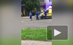 Пассажиры авто пострадали в результате обрушения дерева на Институтском