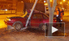 На Софийской Daewoo влетела в столб, водителя пришлось вырезать из салона