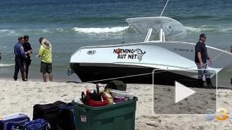 Кит выпрыгнул из воды, врезался в лодку и отправил за борт пассажиров