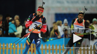 Антон Шипулин занял второе место в гонке преследования Кубка мира по биатлону