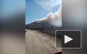 В Волосовском районе горит полигон с твердыми бытовыми отходами