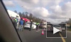 Появилось видео с места жесткого ДТП с участием дорожной техники на "Коле"
