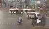 Видео: автобус помял "УАЗ" на перекрестке Ленинского и Народного Ополчения
