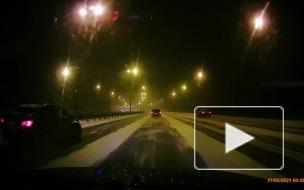 Массовая авария на КАД в Петербурге произошла из-за мокрого снега