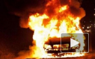 Четыре авто пострадали в пожаре на Петергофском