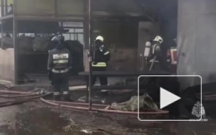 В Химках потушили пожар на складе