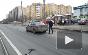 На Шлиссельбургском лихач сбил пешехода на самокате