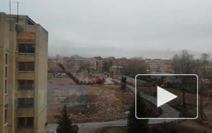 Видео: на предприятии "Буревестник" рухнула одна из последних конструкций