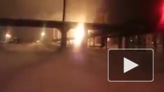 Появилось видео страшного пожара в Уфе на одном из заводов