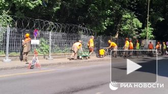 В Женеве место встречи Путина и Байдена обнесли колючей проволокой 