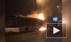Горящий автобус с людьми в Астане попал на видео