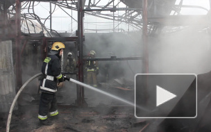 МЧС опубликовало свое видео тушения пожара в Мурино