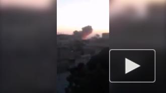 Появилось видео из района ударов ВКС РФ по перешедшим в наступление в Сирии боевикам