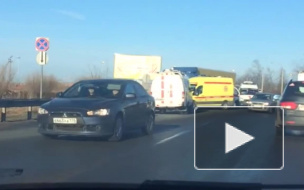 Появилось видео с Колпинского шоссе, где в ДТП погибло три женщины