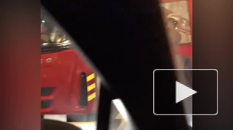 В центре Петербурга неадекватный мужчина остановил пожарную с сиреной