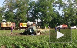 На Кубани разбился пилот во время жесткой посадки вертолета Ми-2