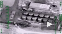 Минобороны РФ опубликовало эффектное видео разгрома нефтехранилища ИГИЛ российской авиацией