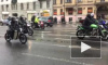 Петербургские байкеры открыли мотосезон под ливнем и мелким градом