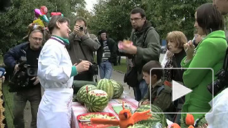 Ягодный  драйв.  Кулинары использовали  арбузы не  по назначению. 