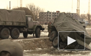 В парке Интернационалистов во время реконструкции боя в Афганистане грузовик ЗИЛ ушел под лед