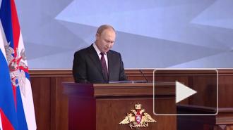 Путин заявил, что подходы России в военной сфере носят сугубо оборонительный характер