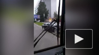 На Белоостровской БМВ врезался в столб