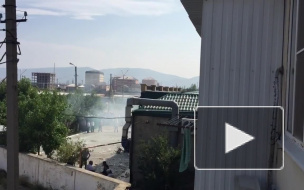 Страшное видео взрыва газового баллона в Махачкале появилось в Сети