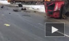 Видео: в Кингисеппском районе столкнулись два грузовика 