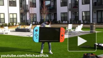 Инженер-блогер создал огромную Nintendo Switch и подарил ее детской больнице