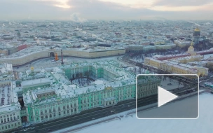 Видео: зимний Петербург с высоты птичьего полета