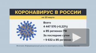 В России третий день подряд выявили более 9 тысяч случаев коронавируса