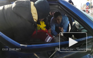 Появилось видео страшного ДТП с двумя иномарками в Челябинске